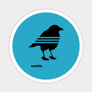 Seattle Crow Magnet